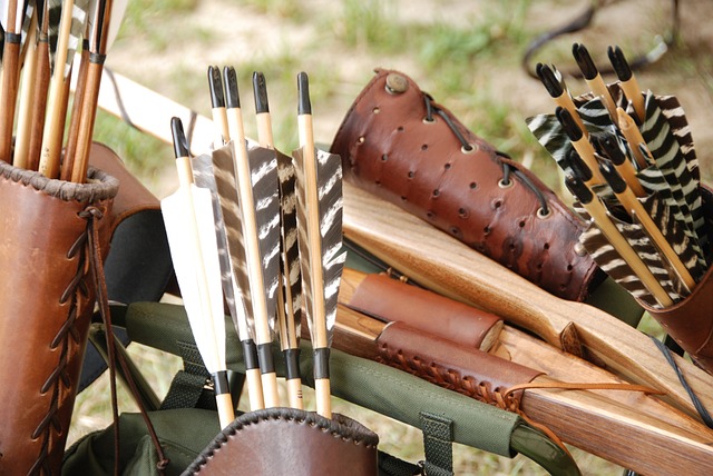 A bow quiver, a container designed to hold arrows securely